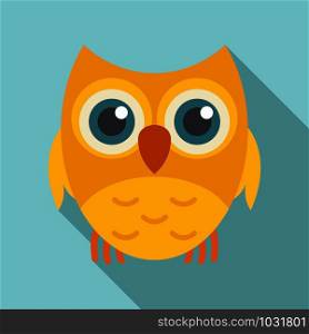 Adorable owl icon. Flat illustration of adorable owl vector icon for web design. Adorable owl icon, flat style