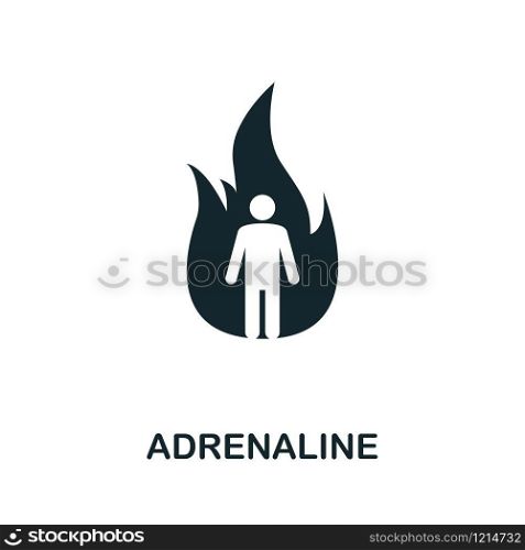 Adrenaline icon illustration. Creative sign from mindfulness icons collection. Filled flat Adrenaline icon for computer and mobile. Symbol, logo graphics.. Adrenaline icon symbol. Creative sign from mindfulness icons collection. Filled flat Adrenaline icon for computer and mobile