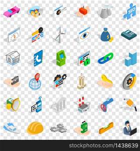 Adress icons set. Isometric style of 36 adress vector icons for web for any design. Adress icons set, isometric style