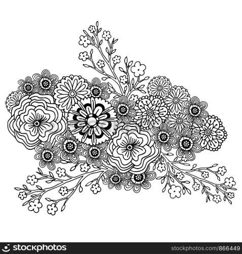 Adult Coloring Book Page. Floral vector pattern ornament. Printable design decoration. Adult Coloring Book Page. Floral vector pattern ornament. Printable design decoration.