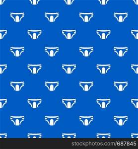 Adult diapers pattern repeat seamless in blue color for any design. Vector geometric illustration. Adult diapers pattern seamless blue