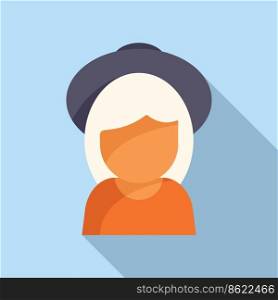 Adult woman icon flat vector. Age people. Cycle process. Adult woman icon flat vector. Age people