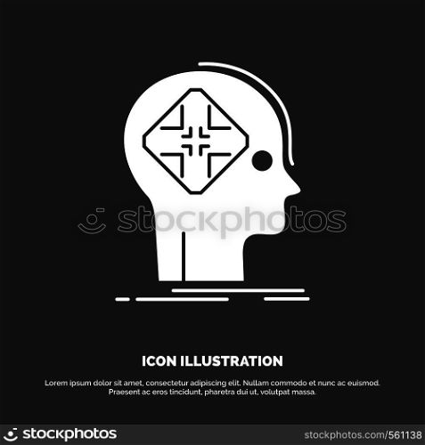 Advanced, cyber, future, human, mind Icon. glyph vector symbol for UI and UX, website or mobile application. Vector EPS10 Abstract Template background