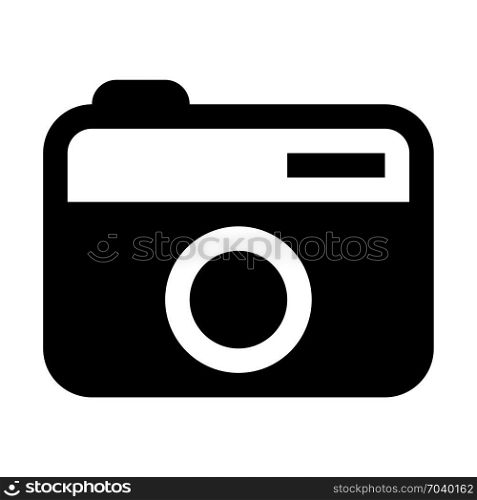 advanced digital camera, icon on isolated background