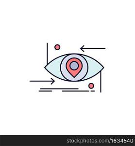 Advanced, future, gen, science, technology, eye Flat Color Icon Vector