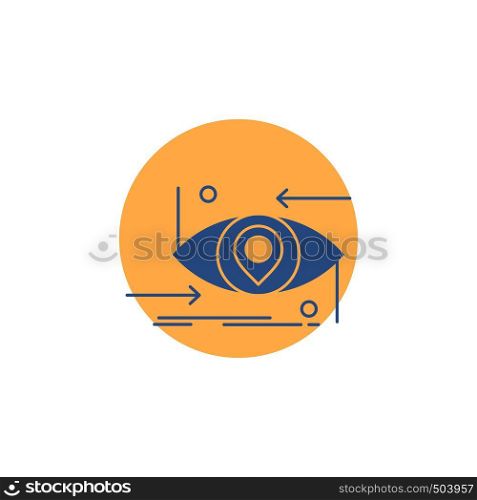 Advanced, future, gen, science, technology, eye Glyph Icon.. Vector EPS10 Abstract Template background