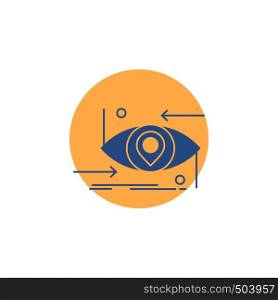 Advanced, future, gen, science, technology, eye Glyph Icon.. Vector EPS10 Abstract Template background