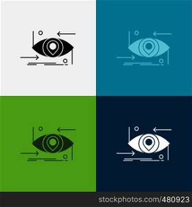 Advanced, future, gen, science, technology, eye Icon Over Various Background. glyph style design, designed for web and app. Eps 10 vector illustration. Vector EPS10 Abstract Template background