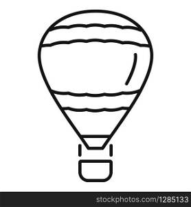 Adventure air balloon icon. Outline adventure air balloon vector icon for web design isolated on white background. Adventure air balloon icon, outline style