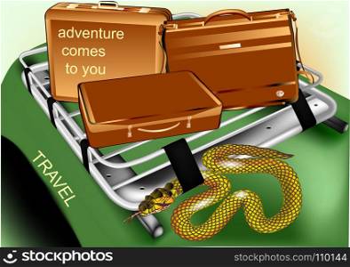 adventure comes to you. abstract travel background