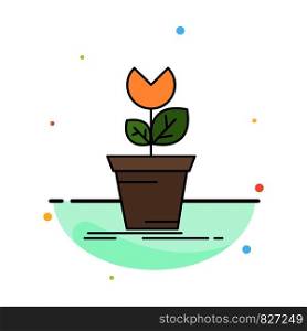 adventure, game, mario, obstacle, plant Flat Color Icon Vector