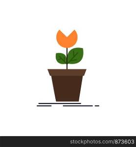 adventure, game, mario, obstacle, plant Flat Color Icon Vector