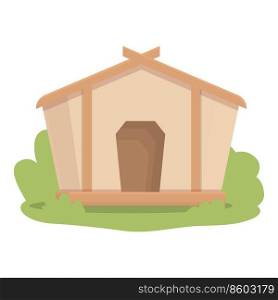 Adventure glamping icon cartoon vector. Tent house. Nature luxury. Adventure glamping icon cartoon vector. Tent house