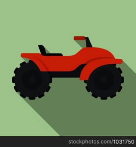 Adventure quad bike icon. Flat illustration of adventure quad bike vector icon for web design. Adventure quad bike icon, flat style