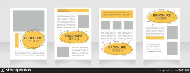 Advert campaign blank brochure layout design. Promo, marketing service. Vertical poster template set with empty copy space for text. Premade corporate reports collection. Editable flyer paper pages. Advert campaign blank brochure layout design