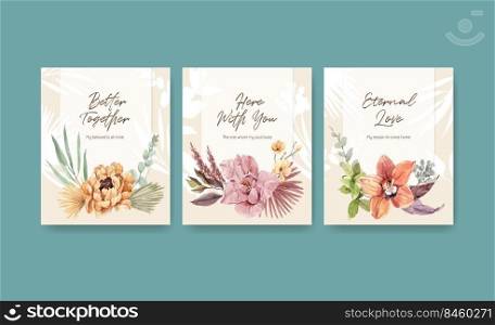 Advertise with wedding ceremony concept design watercolor illustration 