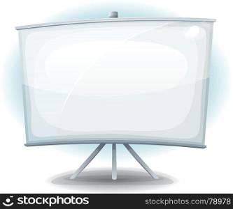 Advertisement Sign. Illustration of a cartoon blank whiteboard with copy space, for commercial ads and communication messages
