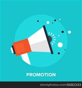 advertising. Abstract vector illustration of advertising flat design concept.