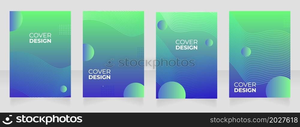 Advertising agency promotional portfolio blank brochure layout design. Vertical poster template set with empty copy space for text. Premade corporate reports collection. Editable flyer paper pages. Advertising agency promotional portfolio blank brochure layout design