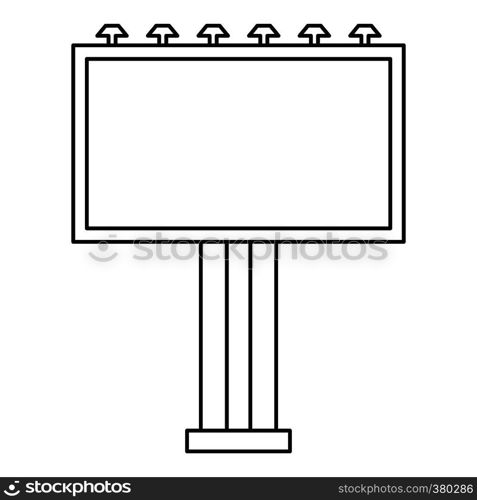 Advertising billboard icon. Outline illustration of advertising billboard vector icon for web. Advertising billboard icon, outline style