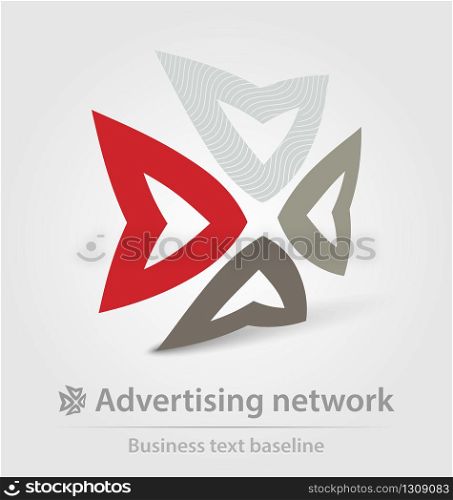 Advertising network business icon for creative design. Advertising network business icon