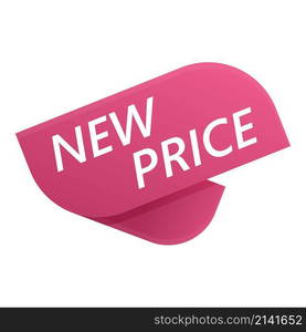 Advertising new price icon cartoon vector. Sale offer. Label tag. Advertising new price icon cartoon vector. Sale offer