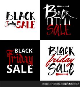 Advertising poster black Friday. Letthering black Friday sale as an element of your design. Advertising poster black Friday. Lettering black Friday sale as an element of your design