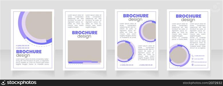 Advertising service white blank brochure layout design. Promo agency. Vertical poster template set with empty copy space for text. Premade corporate reports collection. Editable flyer paper pages. Advertising service white blank brochure layout design
