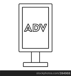 Advertising stand icon. Outline illustration of advertising stand vector icon for web. Advertising stand icon, outline style