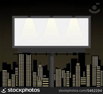 Advertising2. Publicity board in a city. A vector illustration
