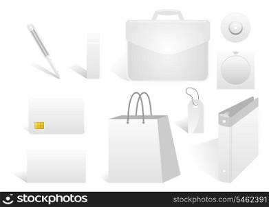Advertising4. Different kinds of carriers of advertising. A vector illustration
