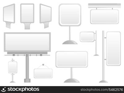 Advertising5. Publicity boards for information placing. A vector illustration