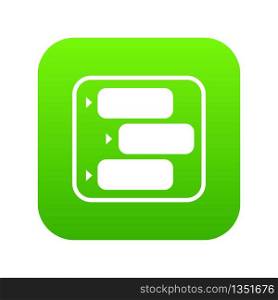 Advice chat icon green vector isolated on white background. Advice chat icon green vector