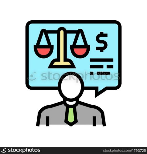 advising clients on foreign exchange legislation color icon vector. advising clients on foreign exchange legislation sign. isolated symbol illustration. advising clients on foreign exchange legislation color icon vector illustration