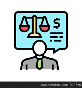 advising clients on foreign exchange legislation color icon vector. advising clients on foreign exchange legislation sign. isolated symbol illustration. advising clients on foreign exchange legislation color icon vector illustration