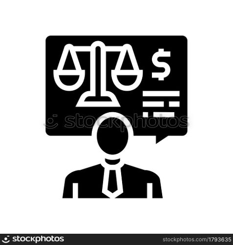 advising clients on foreign exchange legislation glyph icon vector. advising clients on foreign exchange legislation sign. isolated contour symbol black illustration. advising clients on foreign exchange legislation glyph icon vector illustration
