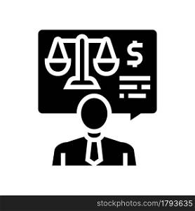 advising clients on foreign exchange legislation glyph icon vector. advising clients on foreign exchange legislation sign. isolated contour symbol black illustration. advising clients on foreign exchange legislation glyph icon vector illustration