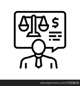 advising clients on foreign exchange legislation line icon vector. advising clients on foreign exchange legislation sign. isolated contour symbol black illustration. advising clients on foreign exchange legislation line icon vector illustration