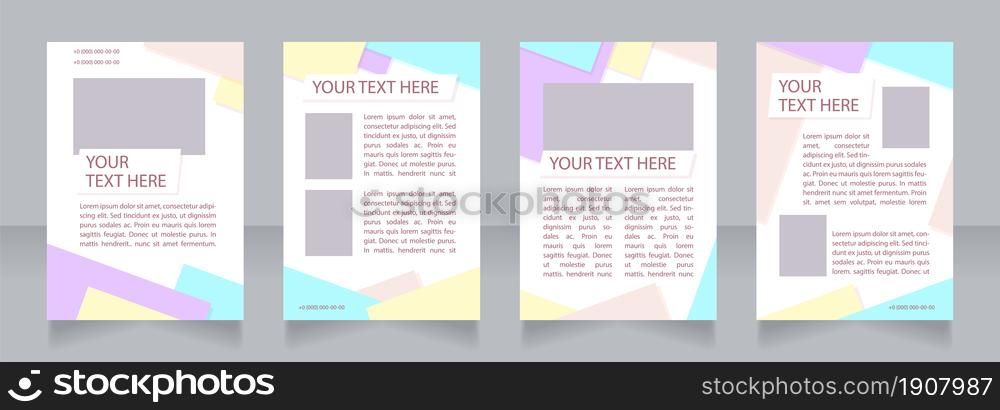 Advocacy service promotion blank brochure layout design. Lawyer. Vertical poster template set with empty copy space for text. Premade corporate reports collection. Editable flyer paper pages. Advocacy service promotion blank brochure layout design