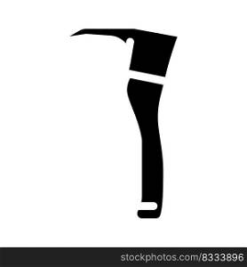 adze axe tool glyph icon vector. adze axe tool sign. isolated symbol illustration. adze axe tool glyph icon vector illustration