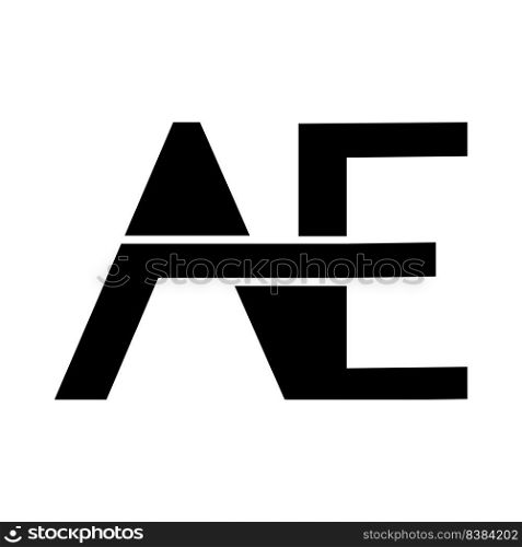 AE letter logo vector illustration design