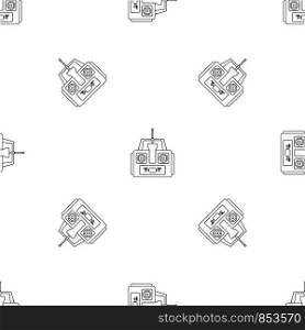Aerial drone remote control pattern seamless vector repeat geometric for any web design. Aerial drone remote control pattern seamless vector
