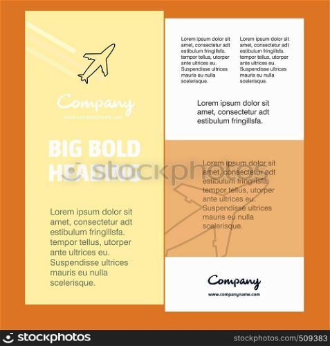 Aeroplane Business Company Poster Template. with place for text and images. vector background