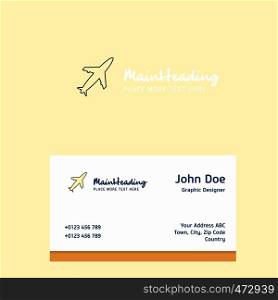 Aeroplane logo Design with business card template. Elegant corporate identity. - Vector