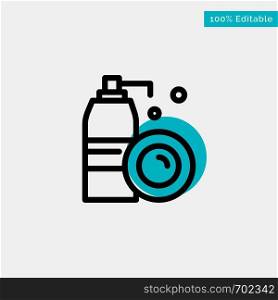 Aerosol, Bottle, Cleaning, Spray turquoise highlight circle point Vector icon
