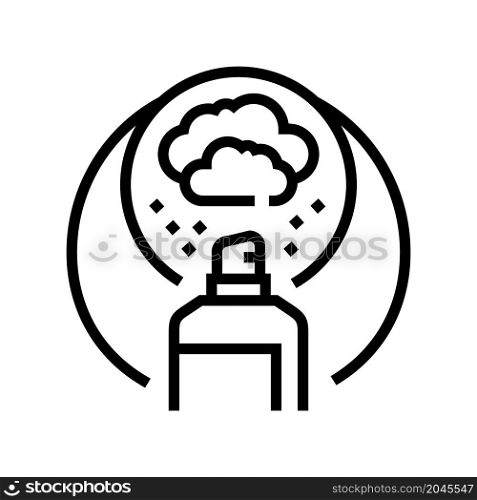 aerosol spray line icon vector. aerosol spray sign. isolated contour symbol black illustration. aerosol spray line icon vector illustration
