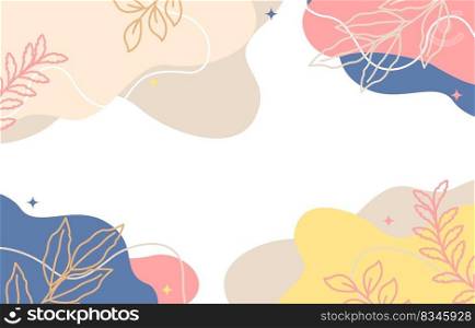 Aesthetic Colorful Pastel Floral Fluid Abstract Background