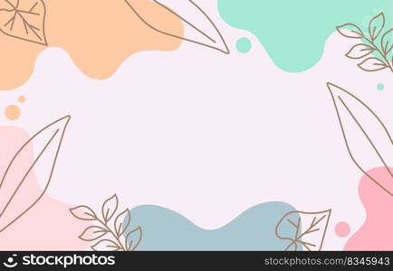 Aesthetic Colorful Pastel Floral Fluid Abstract Background