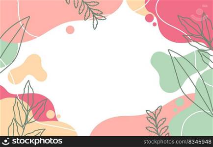 Aesthetic Colorful Pastel Floral Fluid Abstract Background