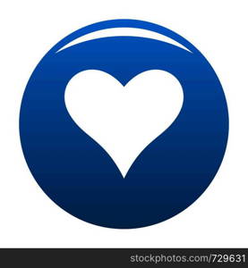 Affectionate heart icon. Simple illustration of affectionate heart vector icon for any design blue. Affectionate heart icon vector blue